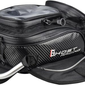 NEWFUN Sacoche Réservoir Moto - Oxford Noir avec Poche Téléphone