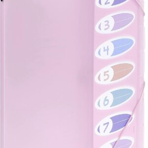 Viquel Trieur 8 compartiments A4 Rose Pastel - Bureau & Maison