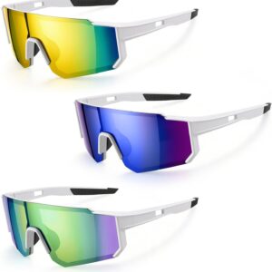Lot 3 lunettes vélo Hahorpa UV400 ultra-légères