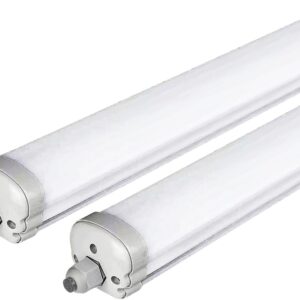 Lot 2 lampes LED 48W IP65 150cm pour pièces humides