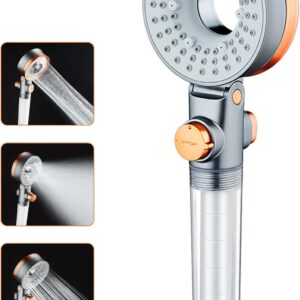 Pommeau de douche économique HAPPUP – 3 jets SPA + anti-calcaire