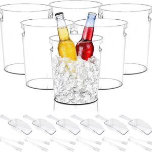 Lot 6 seaux glace 4L + pelles + pinces YFNVH