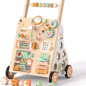 Trotteur Montessori en bois réglable, dès 12 mois