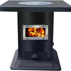 Poêle à bois 4 en 1 avec four - Camping & Extérieur