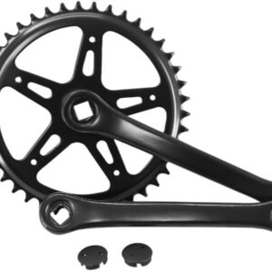 Pédalier vélo 42 dents, acier noir 170mm