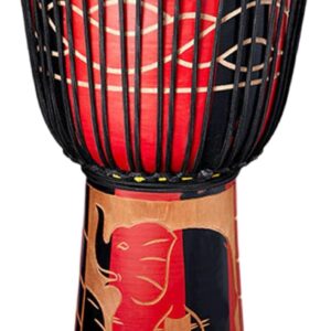Tambour bongo portable multicolore - Artisanat africain