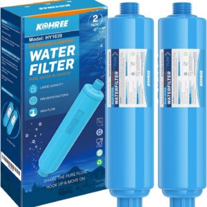 Lot de 2 Filtres à Eau Kohree pour Camping-Car, 20 Microns