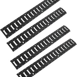 Lot de 4 Rails d'Arrimage E-Track Waltyotur - 90 cm - Noir
